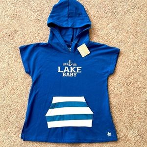 New with Tags We Baby Blue Hooded Cover-Up